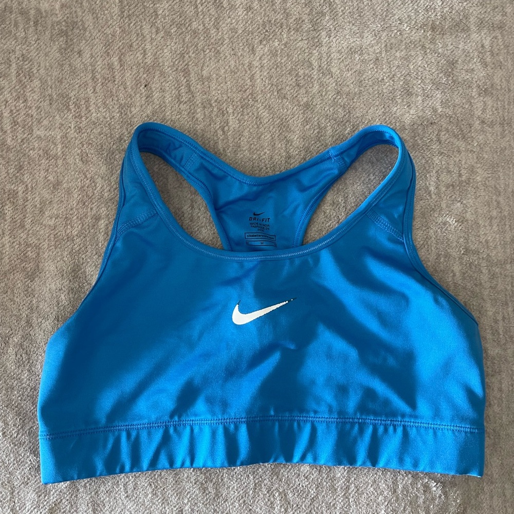 blue nike sports bra